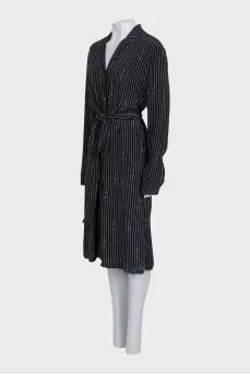 Black striped dress with tag