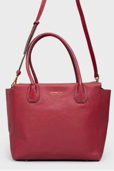 Burgundy leather bag