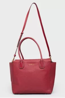 Burgundy leather bag
