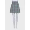Checkered print skirt