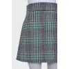 Checkered print skirt