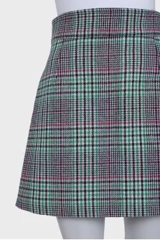 Checkered print skirt