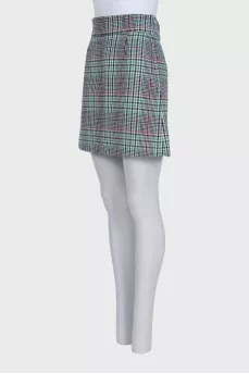 Checkered print skirt