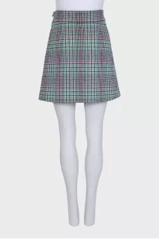 Checkered print skirt