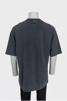 Men's oversized T-shirt with embroidery