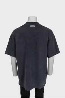 Men's oversized T-shirt with embroidery