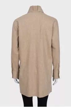 Brown wool shirt