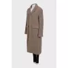 Brown single-breasted wool coat