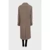Brown single-breasted wool coat