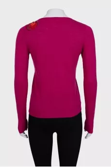 Pink cardigan with a patch