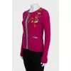 Pink cardigan with a patch