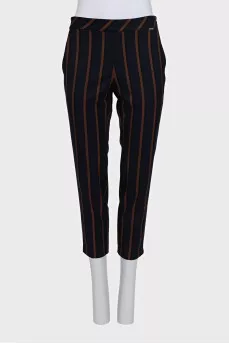 Dark blue striped suit