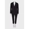 Dark blue striped suit