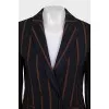 Dark blue striped suit