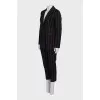 Dark blue striped suit