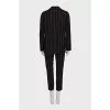 Dark blue striped suit