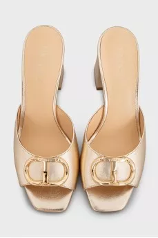 Black cardigan with logo buttons