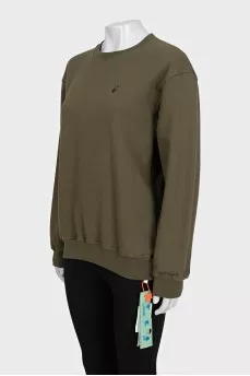 Black cardigan with logo buttons