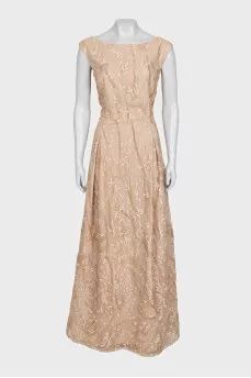 Maxi dress with gold embellishments
