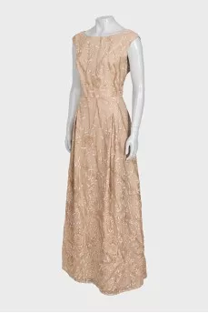 Maxi dress with gold embellishments