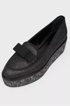 Glitter chunky loafers