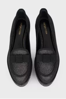 Glitter chunky loafers