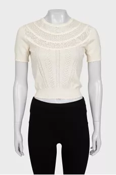 White wool jumper