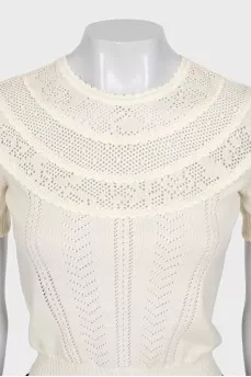 White wool jumper