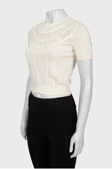 White wool jumper