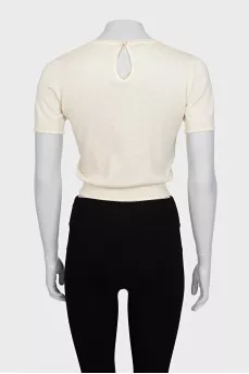 White wool jumper