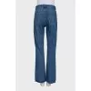 Blue high-waisted loose-fit jeans