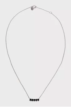 Серебряное ожерелье с ониксом
