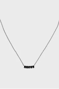Серебряное ожерелье с ониксом