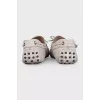Men's grey leather loafers