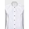 White sleeveless blouse with tag