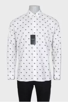Men's white straight-fit shirt with tag