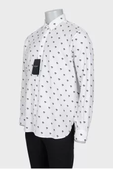 Men's white straight-fit shirt with tag