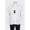 Men's white printed shirt with tag