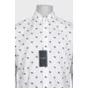 Men's white printed shirt with tag