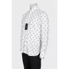 Men's white printed shirt with tag