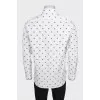 Men's white printed shirt with tag