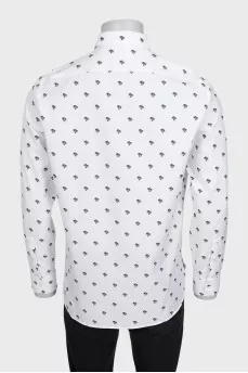 Men's white printed shirt with tag