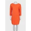 Оранжевое oversize платье из шерсти