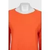Оранжевое oversize платье из шерсти