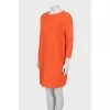 Оранжевое oversize платье из шерсти