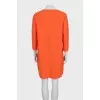 Оранжевое oversize платье из шерсти