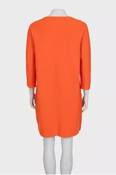 Помаранчеве oversize сукня з вовни