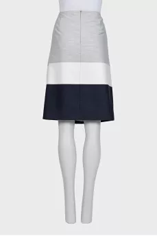 Striped A-line skirt