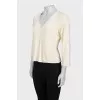 Yellow pullover with seams
