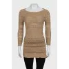 Beige elongated jumper